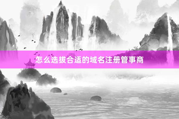 怎么选拔合适的域名注册管事商