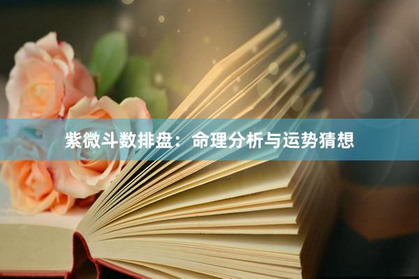紫微斗数排盘：命理分析与运势猜想